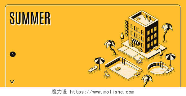 黄色25d电商淘宝天猫夏季夏天banner促销海报背景